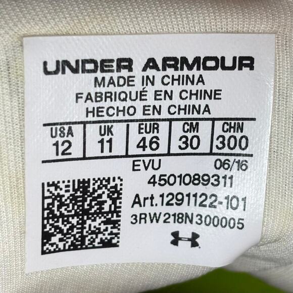 🔴 UNDER ARMOUR TEAM NITRO LOW Men`s Size 12 Grey Red Soccer Cleats 1291122-101 - Picture 8 of 8